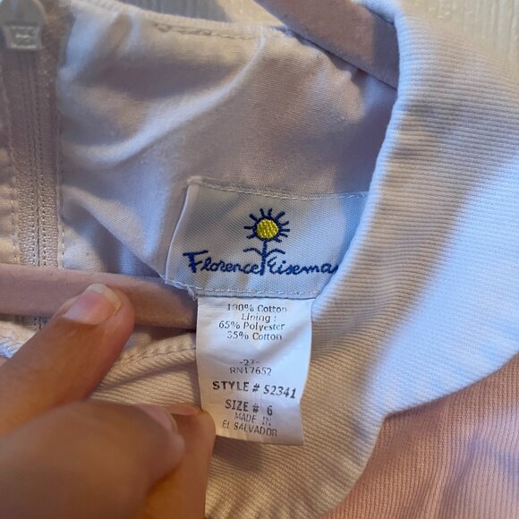 Girl's Florence Eiseman Sleeveless Scalloped Collared Castle Dress - Picture 5 of 7